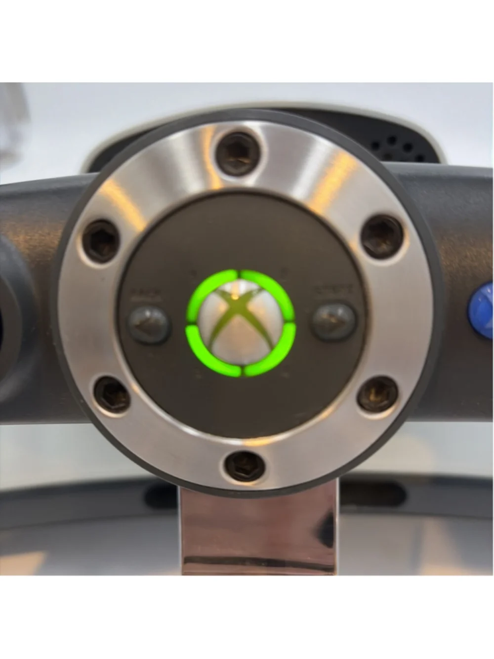 Microsoft Xbox 360 Wireless Racing Wheel With Force Feedback WRW02 White Tested